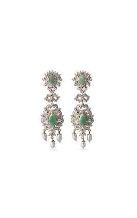 Emerald CZ earrings