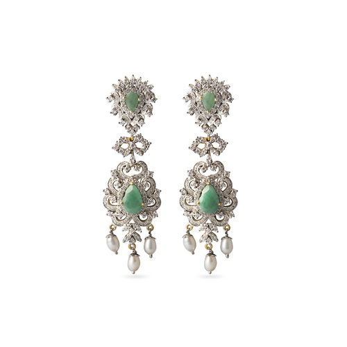 Emerald CZ earrings