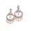 92.5 SILVER CZ WITH PEARL CHAND EARRINGS
