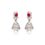 RUBY AND PEARL CZ DIAMOND NECKLACE SET