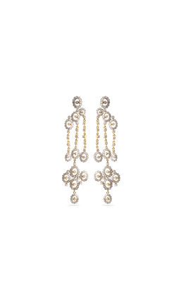Gold silver polish CZ earrings
