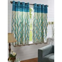 44'x60' Nautical Window Curtain - @home Nilkamal,  blue