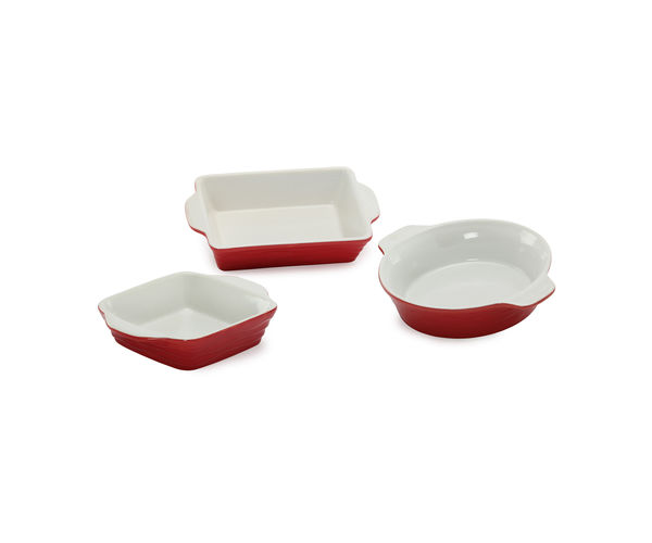 Creamix Set Of 03 Pieces - @home Nilkamal,  red
