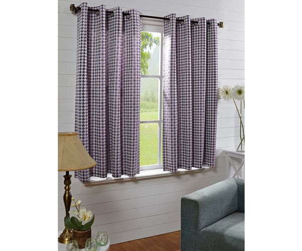 50 x60  Hounds Beg Single Window Curtain - @home Nilkamal,  purple