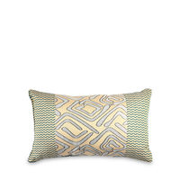 Geo 30 cm x 45 cm Filled Cushion - @home by Nilkamal, Sea Green