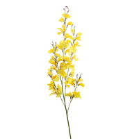 Dancing Orchid Flower Stick Set of 4 - @home by Nilkamal, Yellow