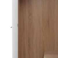 Marilyn High Gloss 3 Door Wardrobe - @home By Nilkamal, Oak and White