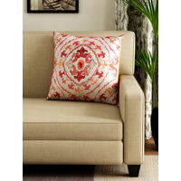 Digi Suzani 40 cm x 40 cm Cushion Cover - @home by Nilkamal, Maroon