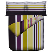 Stripes Double Bed Sheet - @home Nilkamal,  purple