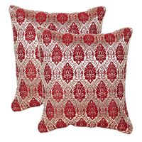 12'x12' Glory Set Of 2 Cushion Covers - @home Nilkamal,  red