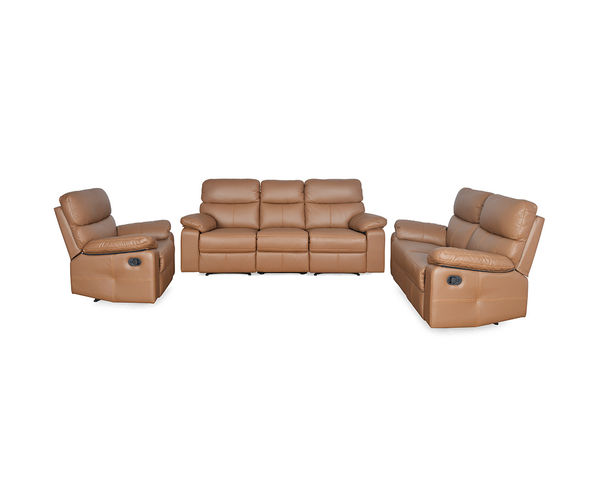 Focus 3+ 2+ 1 Recliner Sofa Set - @home Nilkamal,  brown