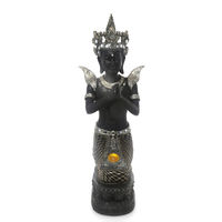 Emperor Sukhothai Bodhi Showpiece - @home By Nilkamal, Black & Gold