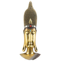 Buddha Face Butsu Showpiece - @home By Nilkamal, Gold