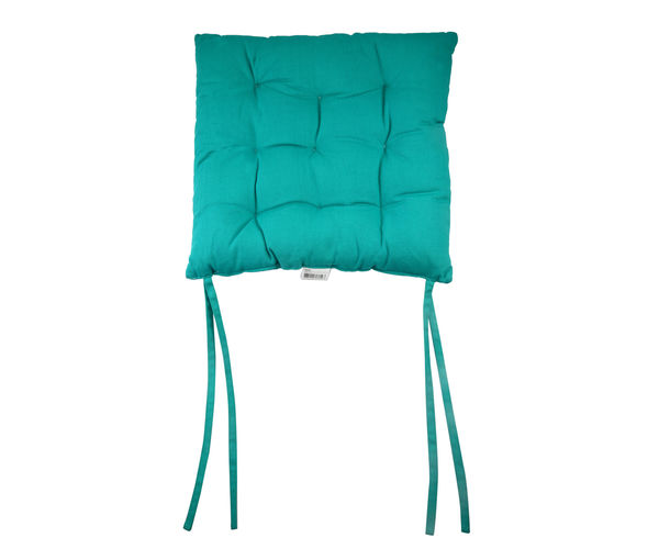 Enchanted Solid 40 cm x 40 cm Chair Pad - @home by Nilkamal, Sea Green & Grey