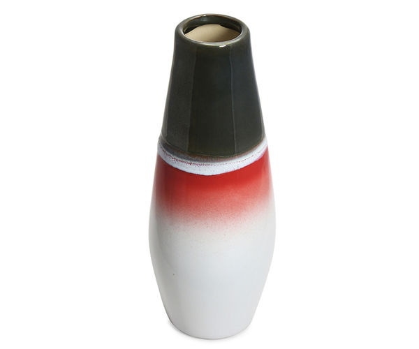 Stripe Vase - @home Nilkamal,  red