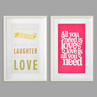 SO2 Laughter Love Picture Frame- @home By Nilkamal, Fuschia