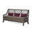 Miraya 3 Seater Sofa - @home by Nilkamal, silver and grey