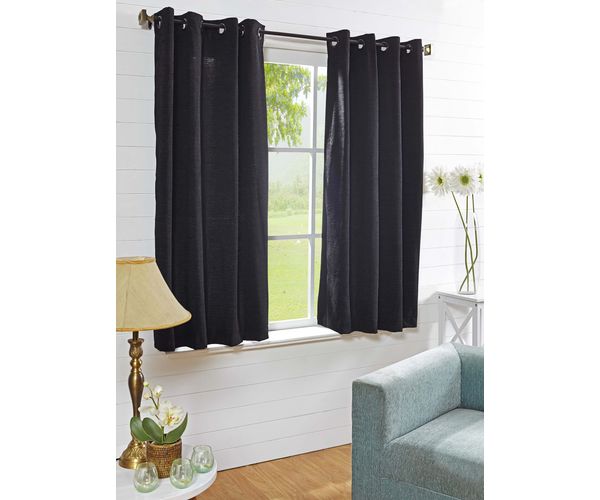 44 x60  Moushi Window Curtain - @home Nilkamal,  black