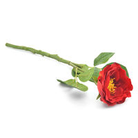 Wild Rose Flower Stick Set of 5 - @home by Nilkamal, Red