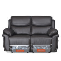 Carl 2 Seater Sofa With Recliner - @home Nilkamal,  brown