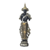 Standing Buddha Showpiece - @home by Nilkamal, Black & Gold
