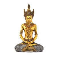 Sitting Sukhothai Showpiece - @home by Nilkamal, Gold
