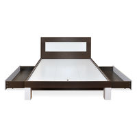 Berry Queen Bed - @home Nilkamal, Walnut and White