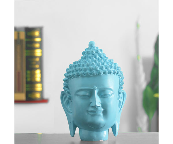 Teal Buddha Face Showpiece - @home Nilkamal