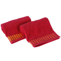 Tangerine Scarlet Sunset Hand Towel,  red