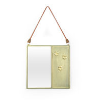 Magnet Board & Mirror with Strap - @home by Nilkamal, Gold