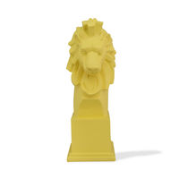Lion Head Showpiece - @home By Nilkamal, Yellow