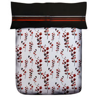 Floral Double Bed Sheet - @home Nilkamal,  red