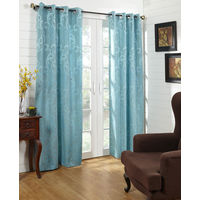 46'x84' Scrool Single Door Curtain - @home Nilkamal,  blue