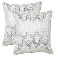 12'x12' Glory Set Of 2 Cushion Covers - @home Nilkamal, white