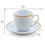 Bailey Cup & Saucer Set of 6 - @home by Nilkamal, White