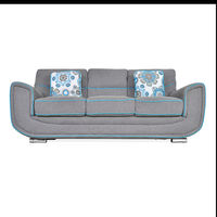 Marly 3 Seater Sofa Grey With Blue - @home Nilkamal,  grey