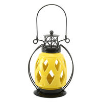 Hanging LED Lantern 12 cm x 9 cm x 16 cm - @home by Nilkamal, Yellow