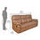 Focus 3 Seater Recliner Sofa - @home Nilkamal,  brown