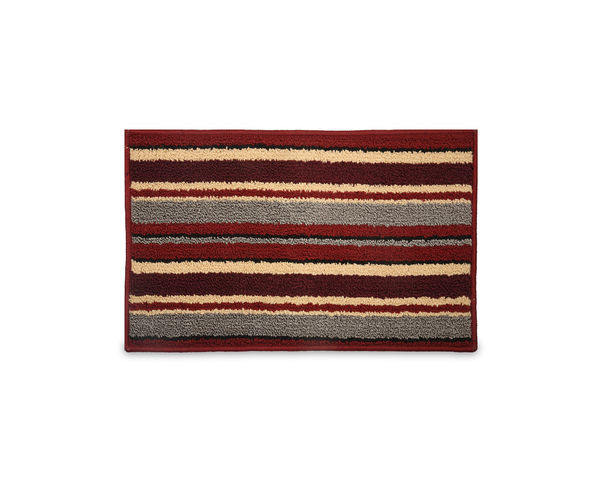 Glory Stripe 39 cm x 60 cm Doormat - @home by Nilkamal, Maroon