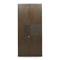 Wardrobe Da Vinci 2 Door - @home Nilkamal,  dark walnut
