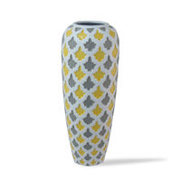 Heena Ceramic Large Vase - @home By Nilkamal, Yellow