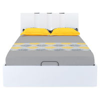 Scoop High Gloss King Bed with Storage - @home By Nilkamal, White