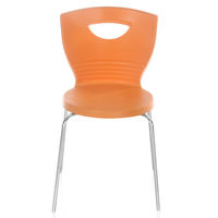 Nilkamal Novella 15 Stainless Steel Chair - Orange