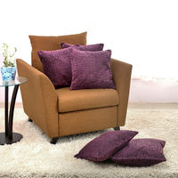 Brick Velvet Cushion Cover - @home Nilkamal,  purple