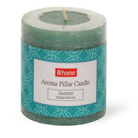 Jasmine Small Pillar Candle - @home by Nilkamal, Blue