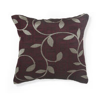 Leaf 40 x 40 cm Cushion Cover Set of 2 - @home by Nilkamal, Maroon
