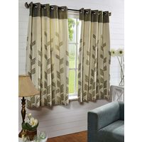 44'x60' Victoria Leaf Single Window Curtain - @home Nilkamal,  green