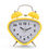 Plastic Table Alarm Clock - @home By Nilkamal, Yellow