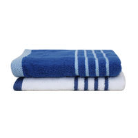 Hand Towel 40 x 60 cm Set of 2 - @home by Nilkamal, Indigo &White