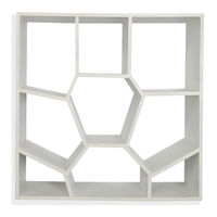 Honeycomb Wall Shelf - @home By Nilkamal, White